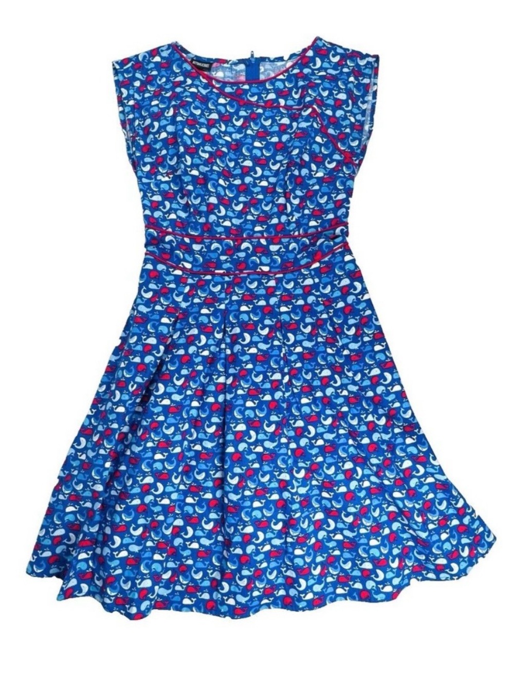 Retrolicious Whale Print Dress Rockabilly Fit & Flare